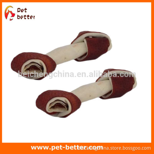 100% rawhide White knotted bone15cm 70-80gr+beef flavour